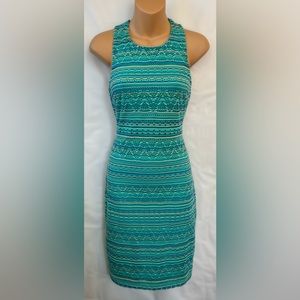 Bisou Bisou • Blue Sleeveless Knee Length Sheath Dress Size 10